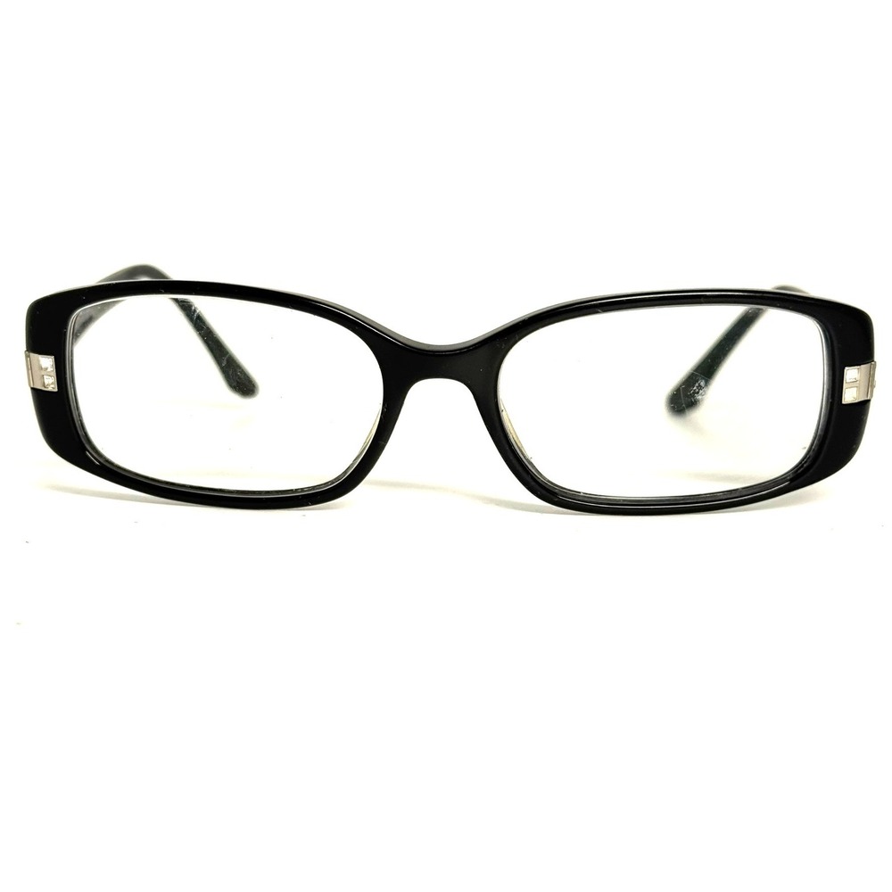 Dana Buchman Renata BK Black Eyeglasses Frames 52-17-135 Rectangular Rhinestone